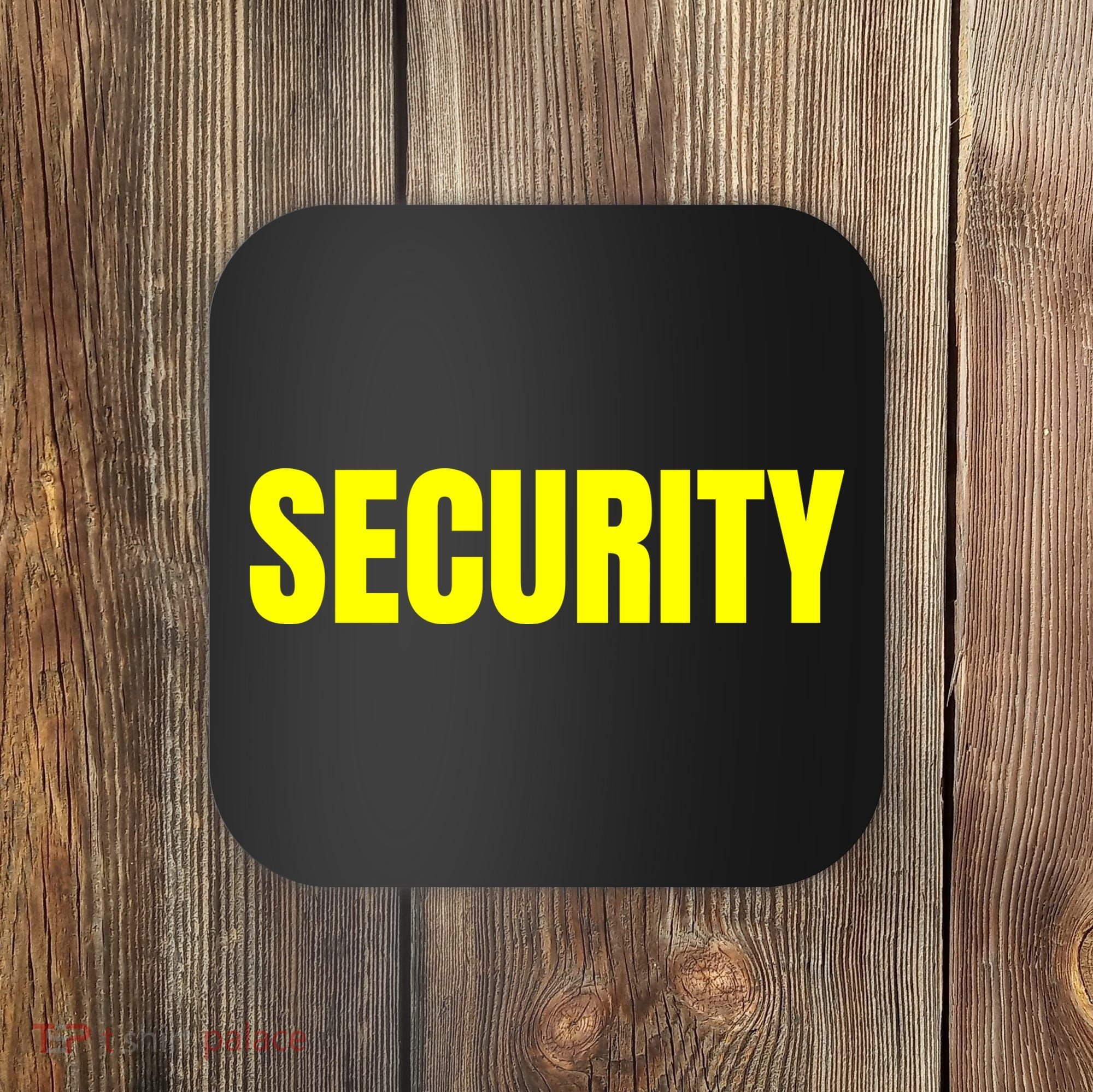 Security Front And Back Print Staff Event Uniform Bouncer Coaster