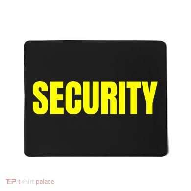 Security Front And Back Print Staff Event Uniform Bouncer Mousepad