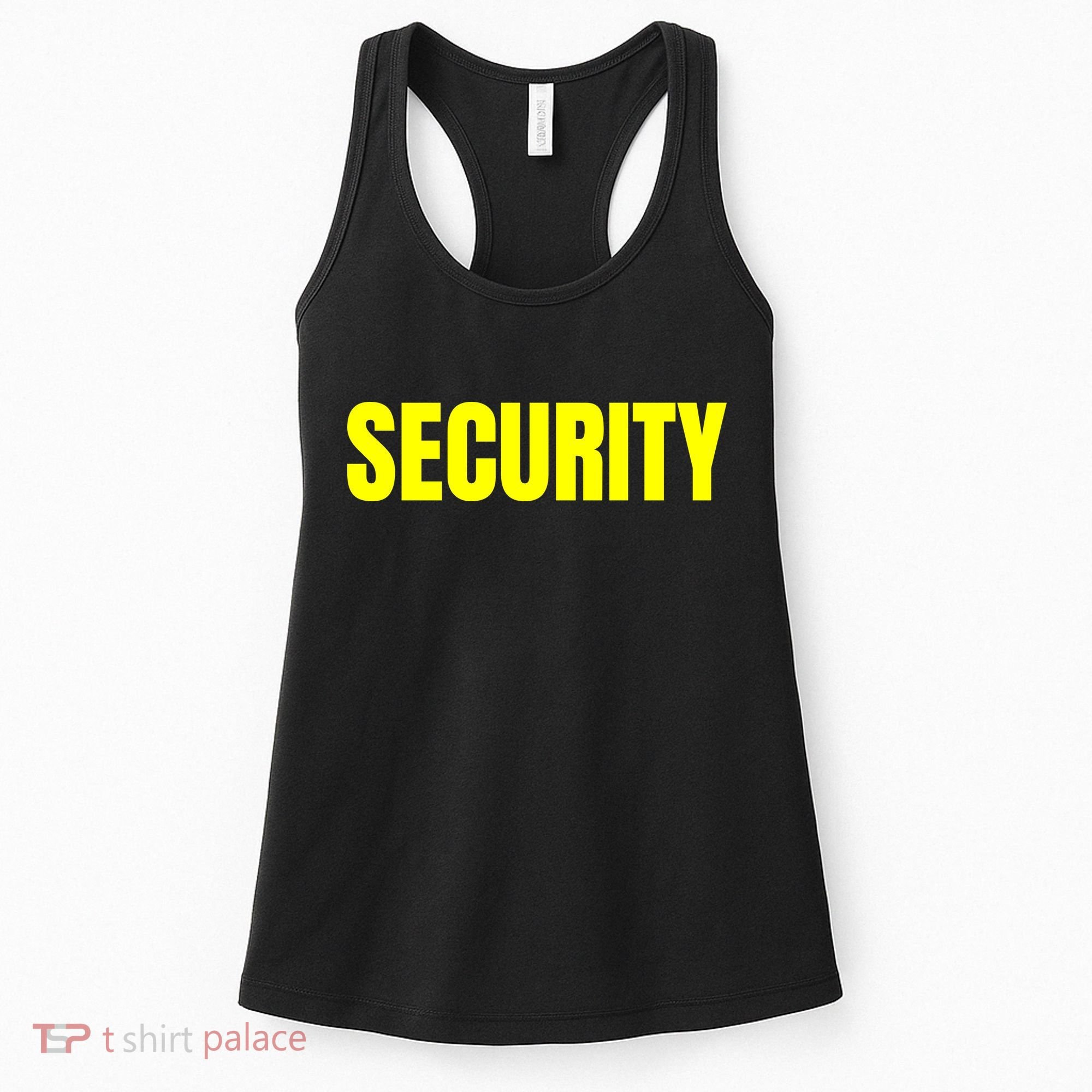 Security Front And Back Print Staff Event Uniform Bouncer Women's Tank Top