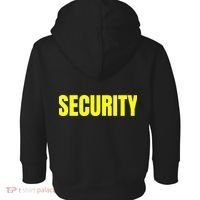 Security Front And Back Print Staff Event Uniform Bouncer Toddler Hoodie thumb 1