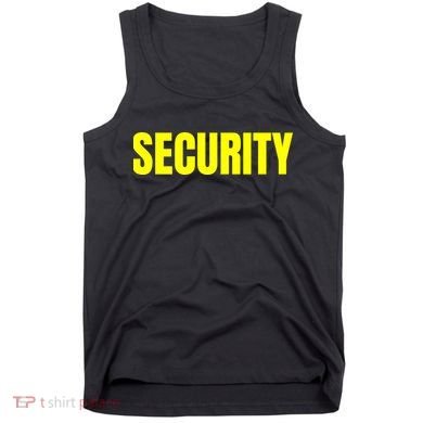 Security Front And Back Print Staff Event Uniform Bouncer Tank Top