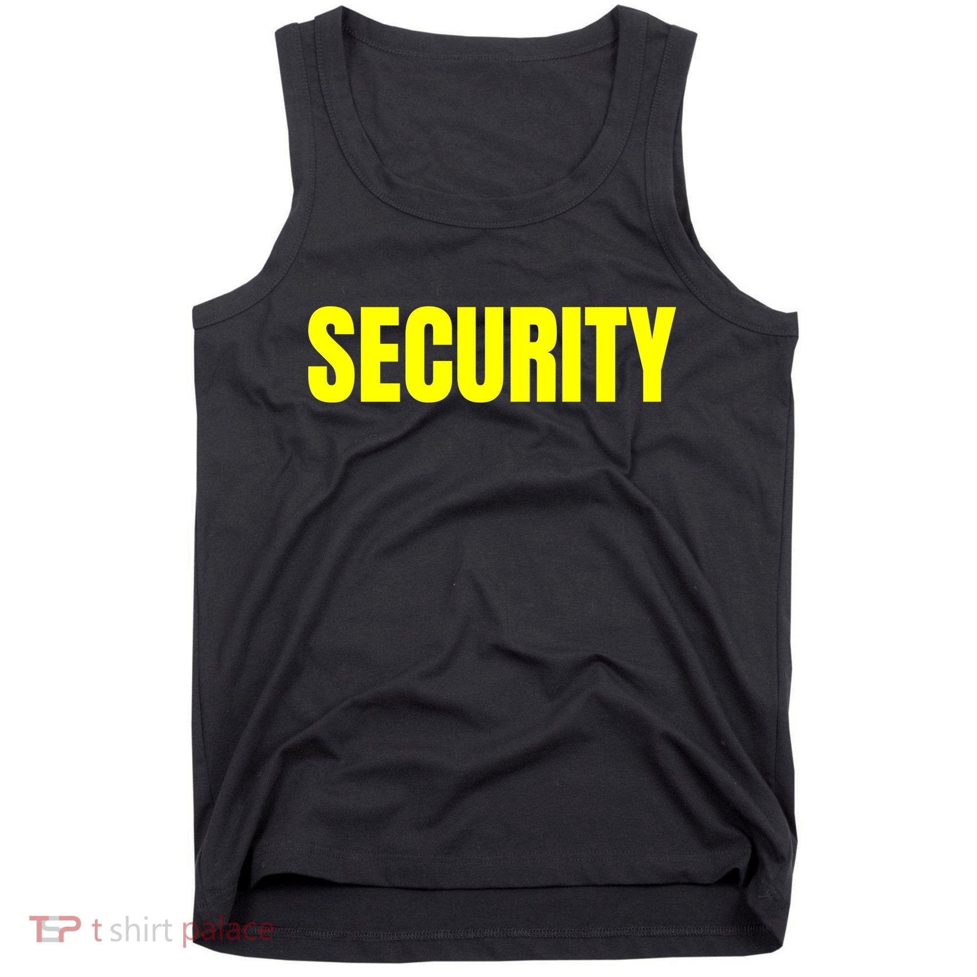 Security Front And Back Print Staff Event Uniform Bouncer Tank Top