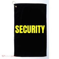 Security Front And Back Print Staff Event Uniform Bouncer Golf Towel thumb 0