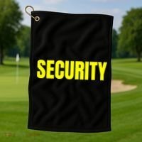 Security Front And Back Print Staff Event Uniform Bouncer Golf Towel thumb 2