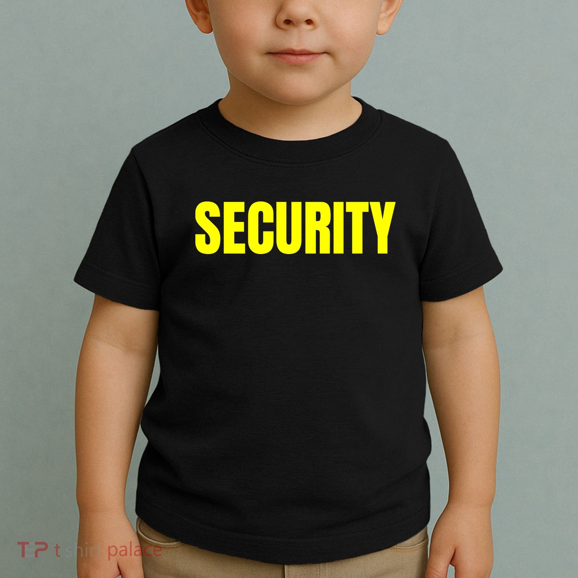 Security Front And Back Print Staff Event Uniform Bouncer Toddler T-Shirt