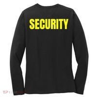 Security Front And Back Print Staff Event Uniform Bouncer Women's Long Sleeve Shirt thumb 1