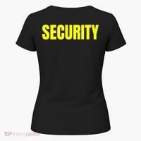 Security Front And Back Print Staff Event Uniform Bouncer Women's T-Shirt thumb 5