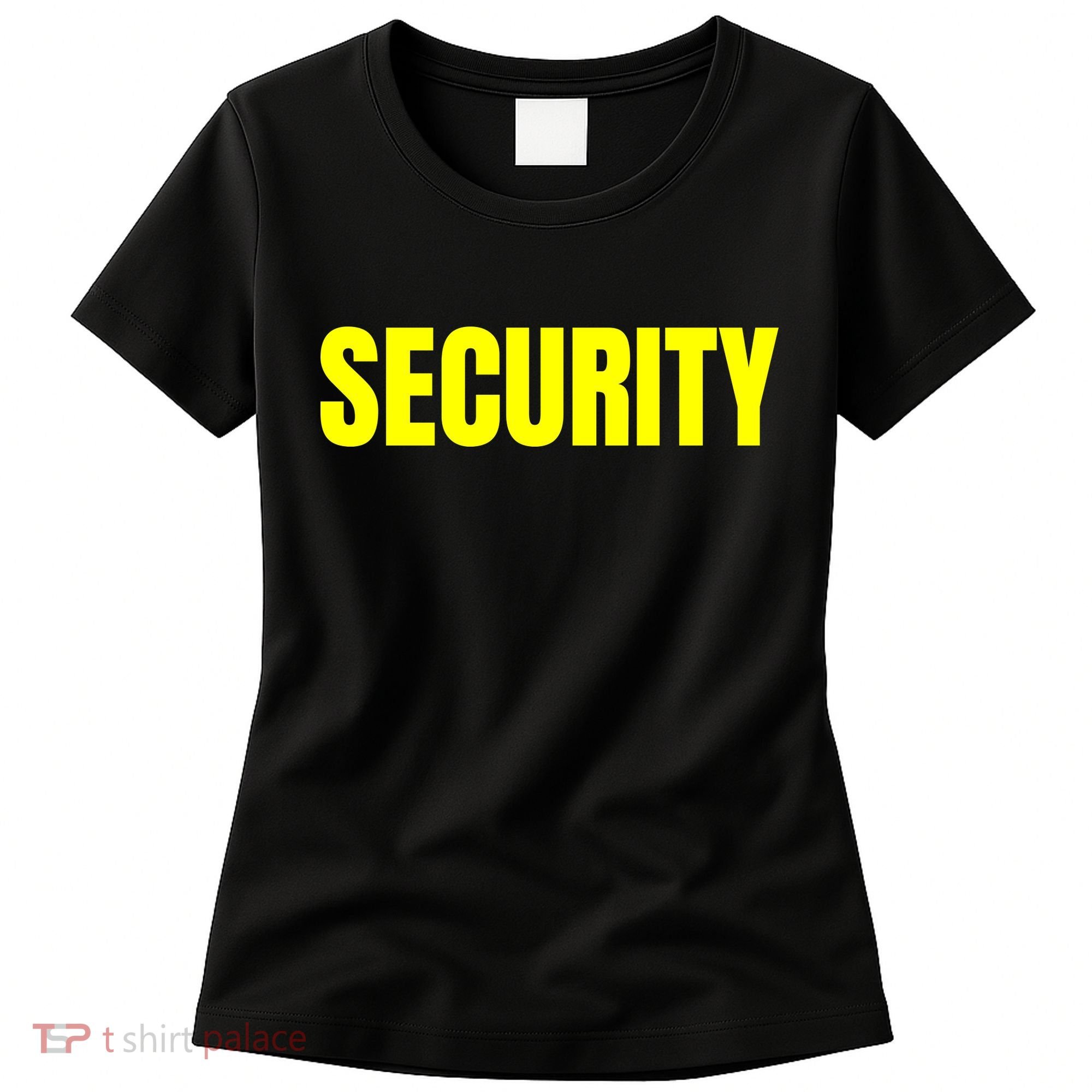 Security Front And Back Print Staff Event Uniform Bouncer Women's T-Shirt
