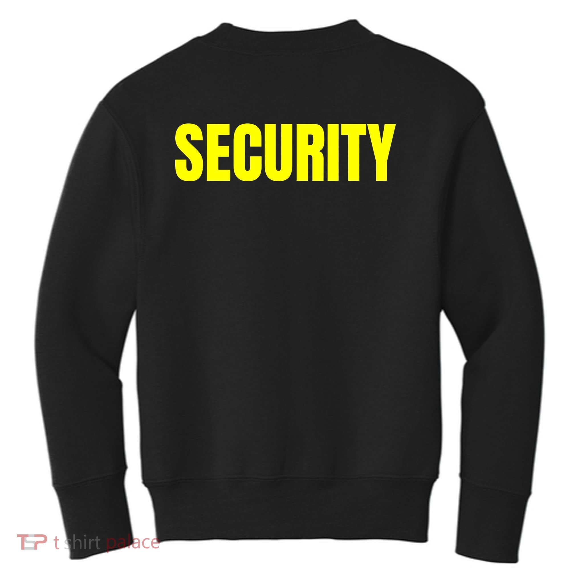 Security Front And Back Print Staff Event Uniform Bouncer Kids Sweatshirt