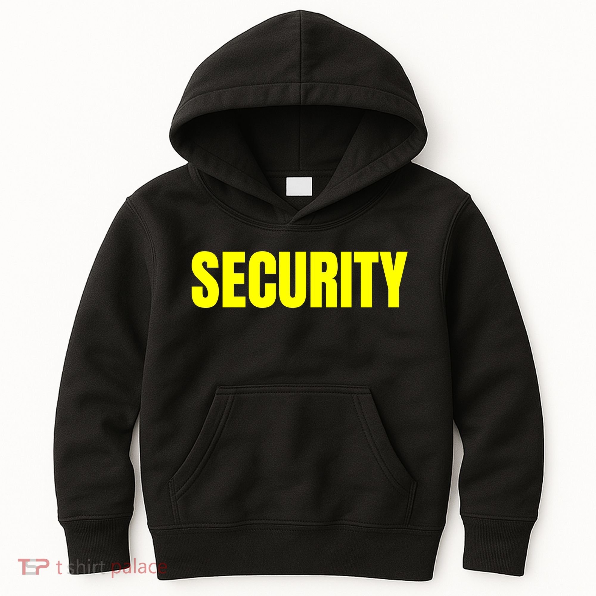 Security Front And Back Print Staff Event Uniform Bouncer Kids Hoodie