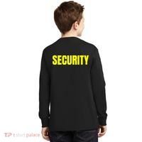 Security Front And Back Print Staff Event Uniform Bouncer Kids Long Sleeve Shirt thumb 1