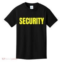 Security Front And Back Print Staff Event Uniform Bouncer Kids T-Shirt thumb 0