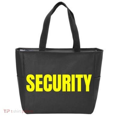 Security Front And Back Print Staff Event Uniform Bouncer Tote Bag back