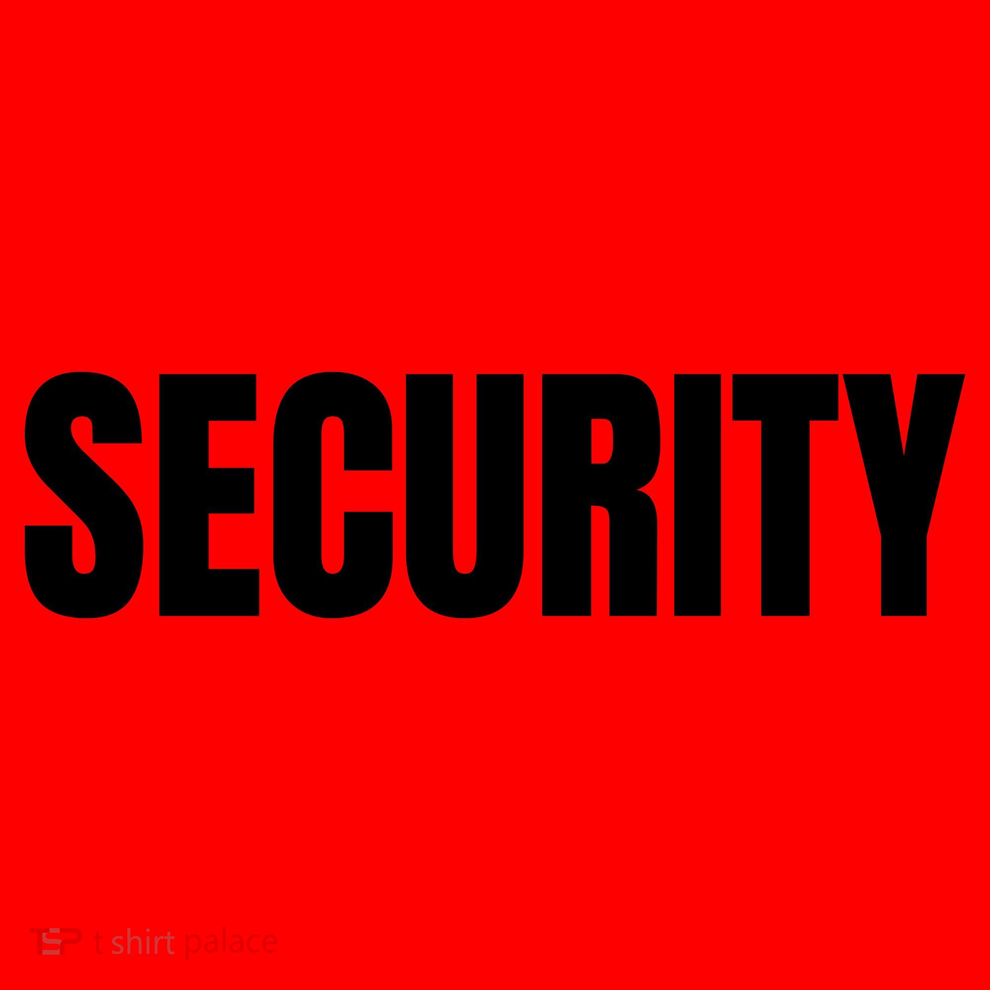 Security Front And Back Print Staff Event Uniform Bouncer Santa Hat