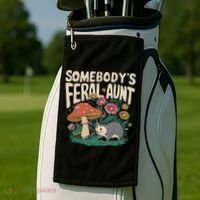 Somebody's Feral Aunt Golf Towel thumb 2