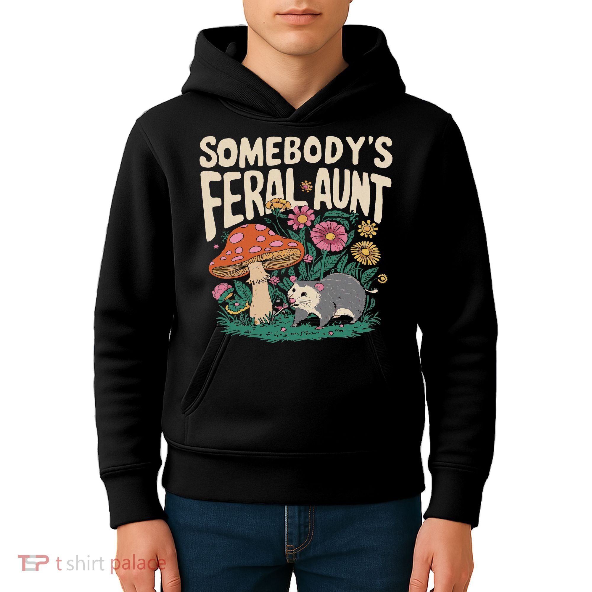 Somebody's Feral Aunt Kids Hoodie