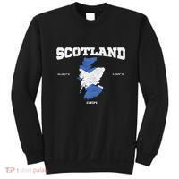Scottish Flag And Map Scotland Coordinates Sweatshirt thumb 0