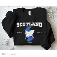 Scottish Flag And Map Scotland Coordinates Sweatshirt thumb 2