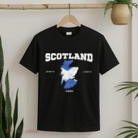 Scottish Flag And Map Scotland Coordinates T-Shirt thumb 2
