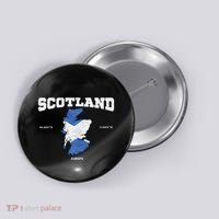 Scottish Flag And Map Scotland Coordinates Button thumb 0