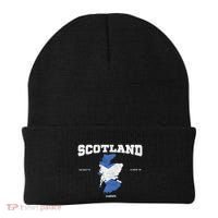 Scottish Flag And Map Scotland Coordinates Beanie thumb 0