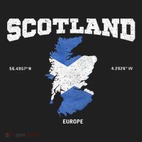 Scottish Flag And Map Scotland Coordinates Beanie thumb 2