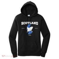 Scottish Flag And Map Scotland Coordinates Women's Hoodie thumb 0