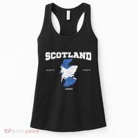 Scottish Flag And Map Scotland Coordinates Women's Tank Top thumb 0