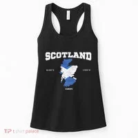 Scottish Flag And Map Scotland Coordinates Women's Tank Top thumb 0