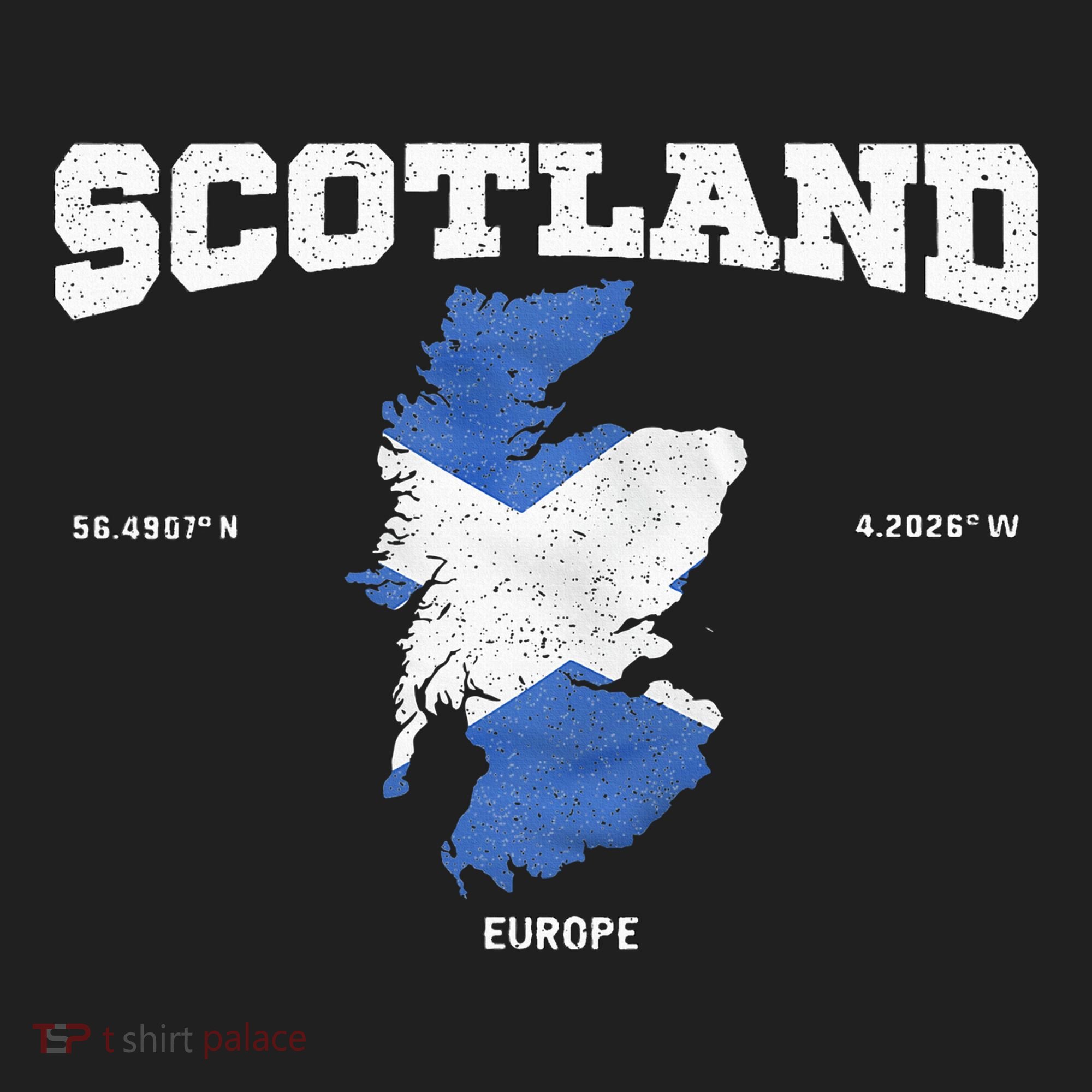 Scottish Flag And Map Scotland Coordinates Hat