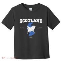 Scottish Flag And Map Scotland Coordinates Toddler T-Shirt thumb 0