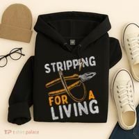 Stripping For A Living Electrician Work Electrical Worker Hoodie thumb 4