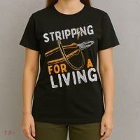 Stripping For A Living Electrician Work Electrical Worker T-Shirt thumb 4