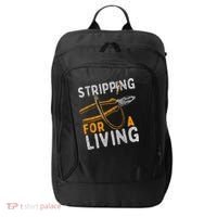 Stripping For A Living Electrician Work Electrical Worker City Backpack thumb 0