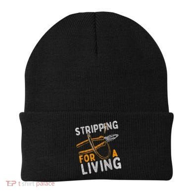 Stripping For A Living Electrician Work Electrical Worker Beanie