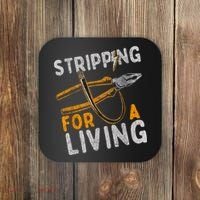 Stripping For A Living Electrician Work Electrical Worker Coaster thumb 0