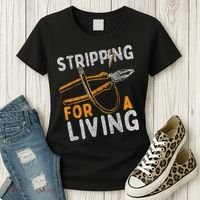 Stripping For A Living Electrician Work Electrical Worker Women's T-Shirt thumb 3