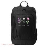 Subtle Floral Anti Trump Flowers Foxglove Daisy Tulip Funny City Backpack thumb 0