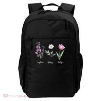 Subtle Floral Anti Trump Flowers Foxglove Daisy Tulip Funny Backpack thumb 0