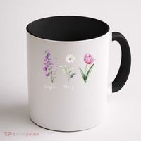 Subtle Floral Anti Trump Flowers Foxglove Daisy Tulip Funny Coffee Mug thumb 1