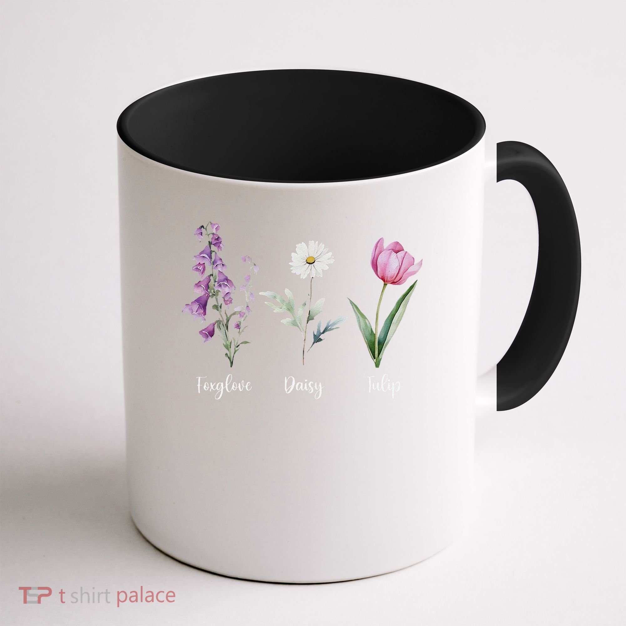 Subtle Floral Anti Trump Flowers Foxglove Daisy Tulip Funny Coffee Mug