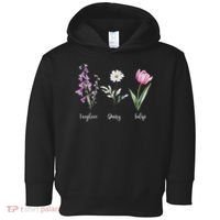 Subtle Floral Anti Trump Flowers Foxglove Daisy Tulip Funny Toddler Hoodie thumb 0