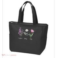 Subtle Floral Anti Trump Flowers Foxglove Daisy Tulip Funny Tote Bag thumb 3