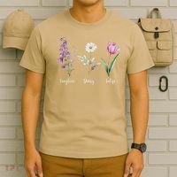 Subtle Floral Anti Trump Flowers Foxglove Daisy Tulip Funny T-Shirt thumb 6
