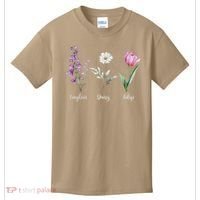 Subtle Floral Anti Trump Flowers Foxglove Daisy Tulip Funny Kids T-Shirt thumb 0