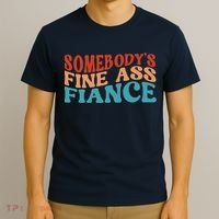 Somebody's Fine Ass Fiance Funny Mom Saying Retro Groovy T-Shirt thumb 3