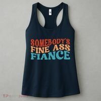 Somebody's Fine Ass Fiance Funny Mom Saying Retro Groovy Women's Tank Top thumb 3