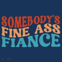 Somebody's Fine Ass Fiance Funny Mom Saying Retro Groovy Kids Sweatshirt thumb 2