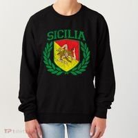 Sicilia Flag And Shield With Trinacria Sicily Gift Women's Sweatshirt thumb 0