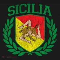 Sicilia Flag And Shield With Trinacria Sicily Gift Backpack thumb 2